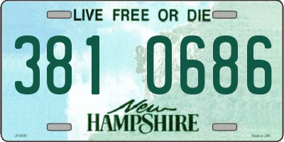 NH license plate 3810686