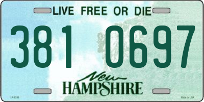 NH license plate 3810697
