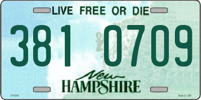 NH license plate 3810709