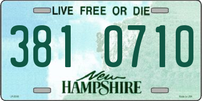 NH license plate 3810710