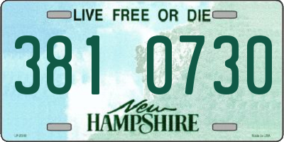 NH license plate 3810730