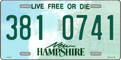 NH license plate 3810741