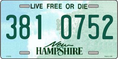 NH license plate 3810752