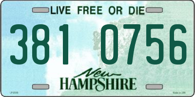 NH license plate 3810756