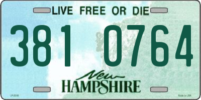 NH license plate 3810764