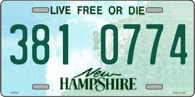 NH license plate 3810774