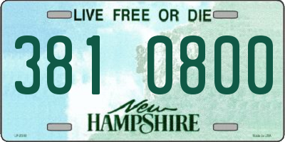 NH license plate 3810800
