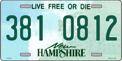 NH license plate 3810812