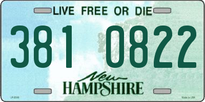 NH license plate 3810822