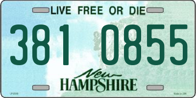 NH license plate 3810855
