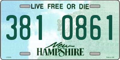 NH license plate 3810861