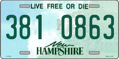 NH license plate 3810863