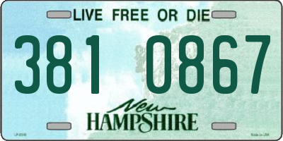 NH license plate 3810867