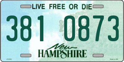 NH license plate 3810873