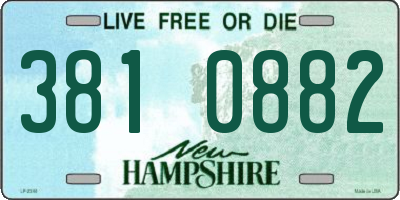 NH license plate 3810882