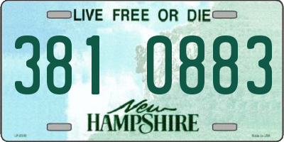 NH license plate 3810883