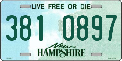 NH license plate 3810897