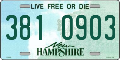 NH license plate 3810903