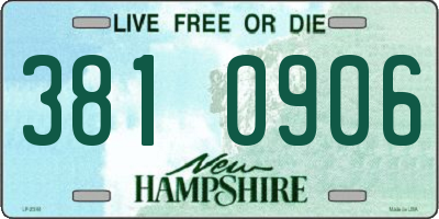 NH license plate 3810906