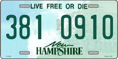 NH license plate 3810910