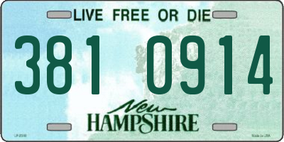 NH license plate 3810914