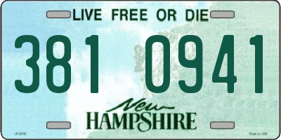 NH license plate 3810941
