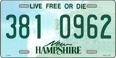 NH license plate 3810962