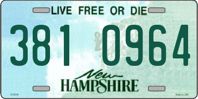 NH license plate 3810964