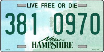 NH license plate 3810970