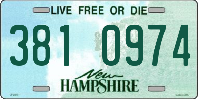 NH license plate 3810974