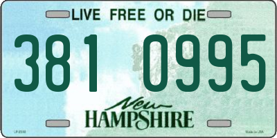NH license plate 3810995