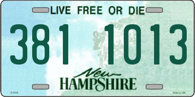 NH license plate 3811013