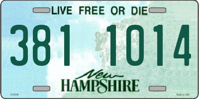 NH license plate 3811014