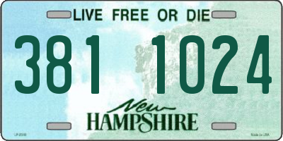 NH license plate 3811024