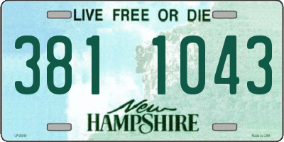 NH license plate 3811043