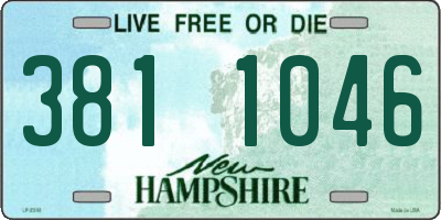 NH license plate 3811046