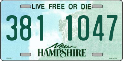NH license plate 3811047