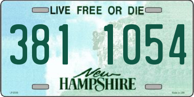 NH license plate 3811054