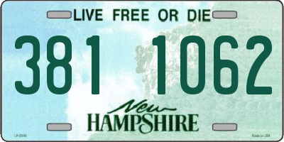 NH license plate 3811062