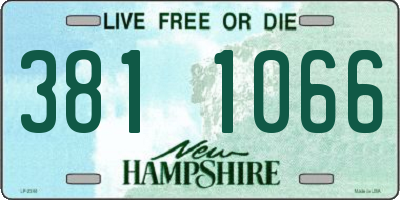 NH license plate 3811066