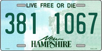 NH license plate 3811067