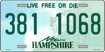 NH license plate 3811068