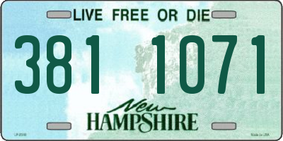 NH license plate 3811071