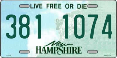 NH license plate 3811074