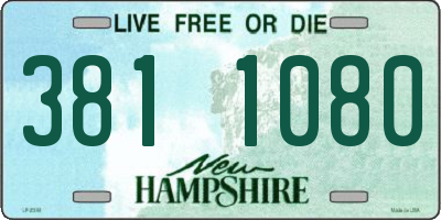 NH license plate 3811080