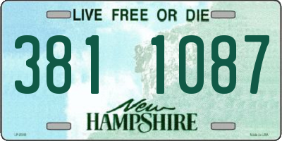 NH license plate 3811087