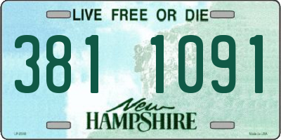 NH license plate 3811091