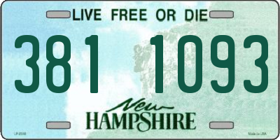 NH license plate 3811093
