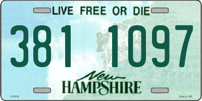 NH license plate 3811097