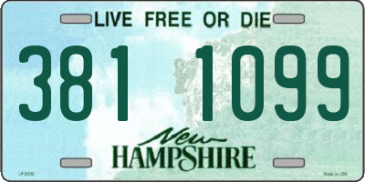 NH license plate 3811099